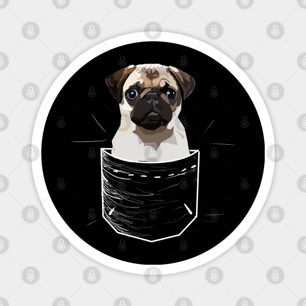 Pug in a Pocket Magnet by Barrel93